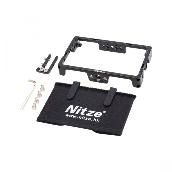 Nitze Monitor Cage with Sunhood for TVLogic F5A 5.5” - TP2-F5A