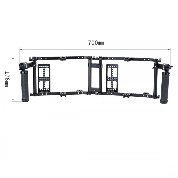 Nitze Dual Director’s Monitor Cage - JSQ-002TS