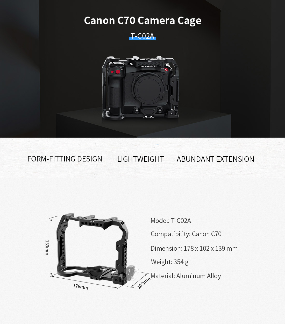 nitze c70 cage