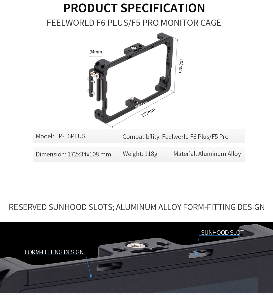 Great Choice Product GCP-1208-5622970 Lut5 Cage For Feelworld Lut5  5.5’’ With Hdmi Cable Clamp And S