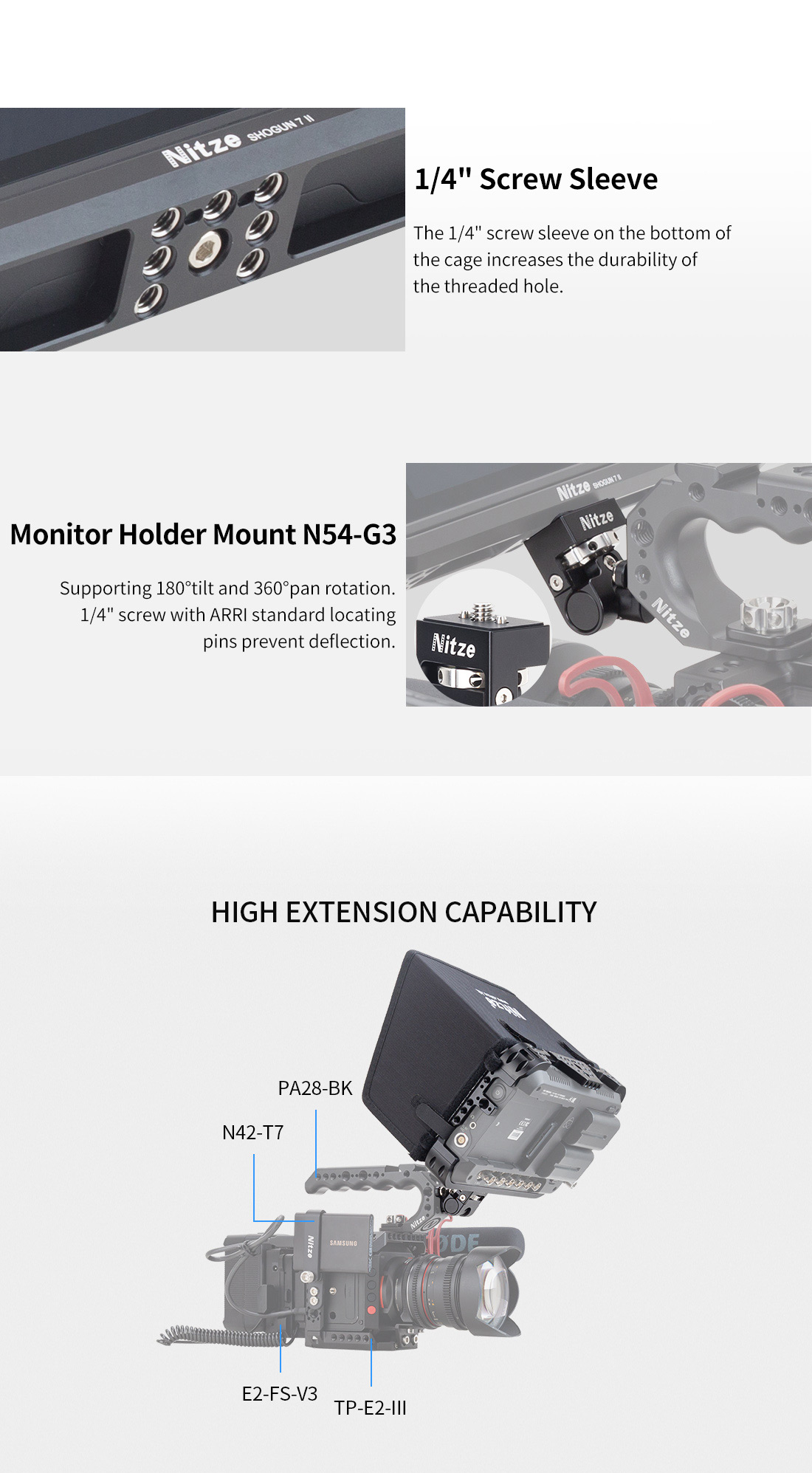 Nitze SSD Mount Bracket Holder N42-T7 Fit for T7 SSD Card