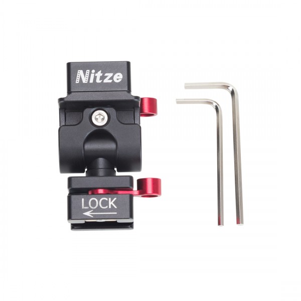 Nitze Elf Series Monitor Holder (QR NATO Clamp to QR NATO Clamp) - N54-H2