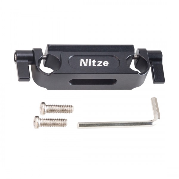 Nitze Dual 15mm Rod Clamp with built-in NATO Rail - N43-B